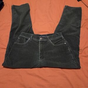 Vintage Bill Blass Petites Corduroy Pants Dark Green Women's Size 8 Petite